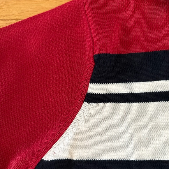 NWT U.S. Polo Assn. Womens Red Sweater Ski Sweater 1/4 Zipper Size Medium - Picture 8 of 13